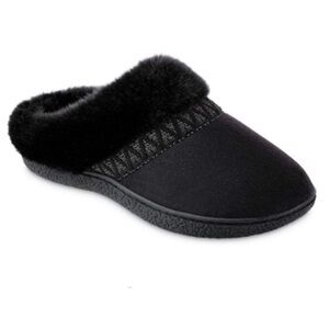 Isotoner Black Microsuede Slippers! NEW!